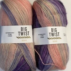 Big Twist Boho Yarn - Purple & Pink